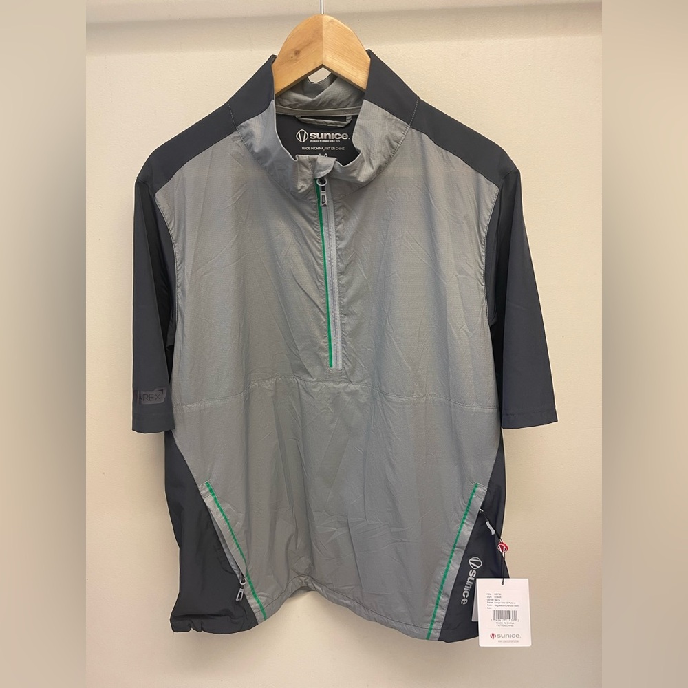 Sunice George Wind SS Pullover Half Zip color Magnesium/Charcoal Sz L